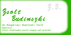 zsolt budinszki business card
